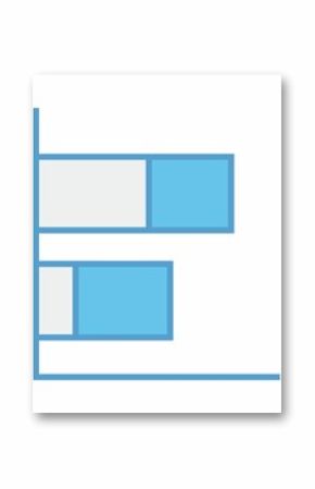 Close-up of blue bar chart