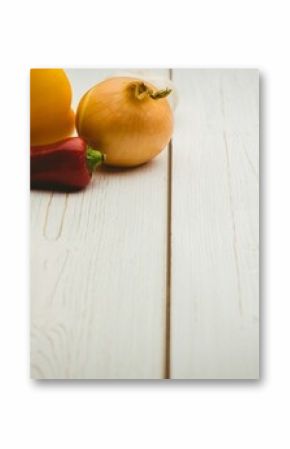 Vegetables on wooden table