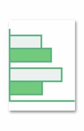 Close-up of green bar graph