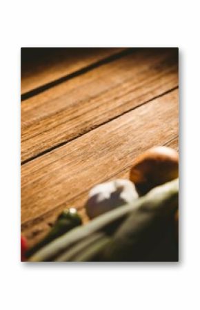 Stack vegetables on table