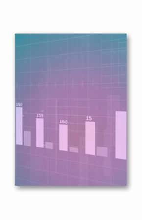 Displaying bar chart visualization with numeric labels and grid lines in data dashboard interface