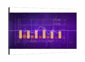 Displaying combined bar and line chart on dashboard grid, with numeric labels and dotted trend line