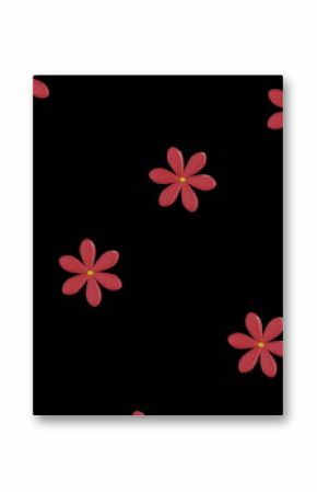 Image of rows of chinese red flowers with copy space on black background