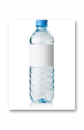 Soda water bottle with blank label