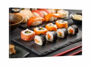 Delicious sushi rolls