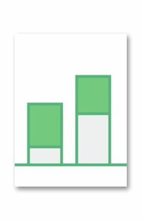 Illustrative image of green bar graph