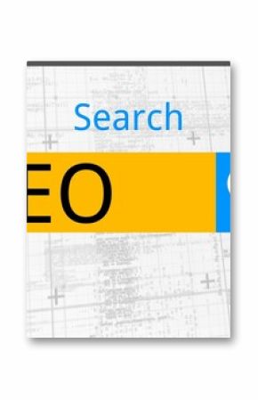 Logo of a search bar in which SEO is written