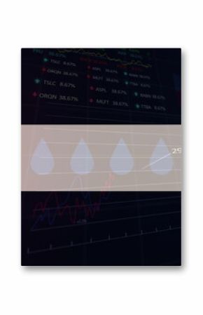 Showing progress bar filling on digital dashboard, with droplet icons and 29