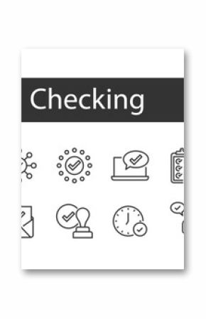 set of checkmark icons, approve, validate,