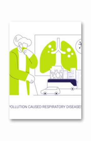CO2 emission consequences abstract concept vector illustrations.