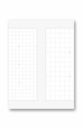 Set of square grid background with empty space. Design of square graph paper, school math sheet, grid paper sheet, notebook pattern, architectural graph paper. Vector illustration