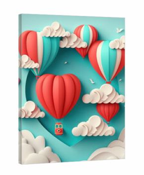 balloon journeys in sky. Generative AI