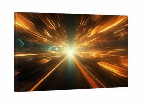 Abstrakcyjne tło złożone z neonowych promieni świetlnych. 