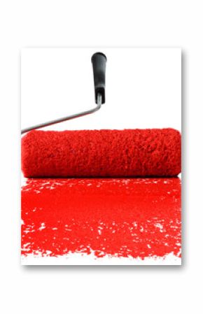 Roller With Red Paint