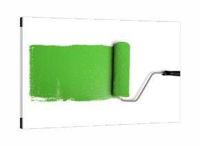 Paint Roller With Green Paint