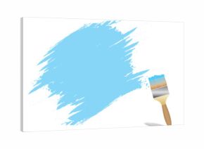 paint brush on white wall with sample text vector illustration