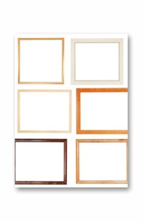 set of wide wooden picture frames