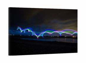 LED light painting abstract background