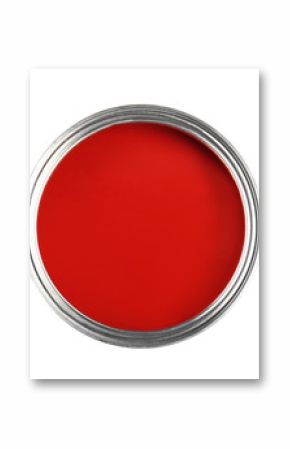 Decorative paint on white background, top view