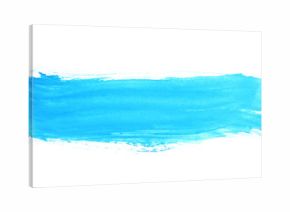 Abstract brushstroke of blue paint isolated on white