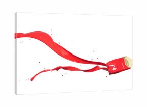 red paint splashing