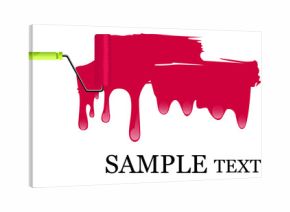 roller paint brush on isolated background