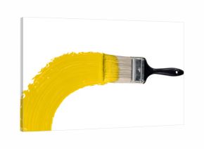 Brush With Yellow Paint