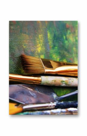 Brushes in use