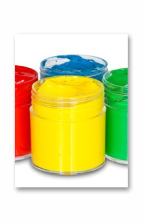 four color paint cans