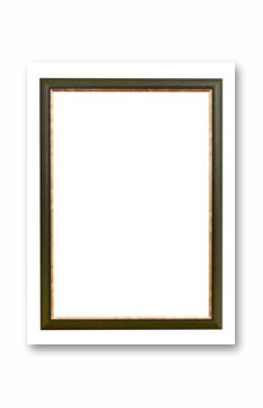 green and gold flat vertical picture frame