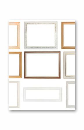 wide white panoramic wooden picture frame