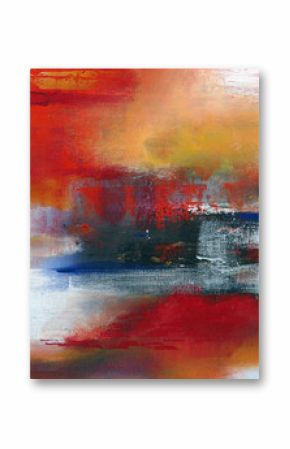 abstract original painting on canvas, main color red, for backgr