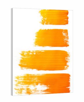 Strokes of orange paint