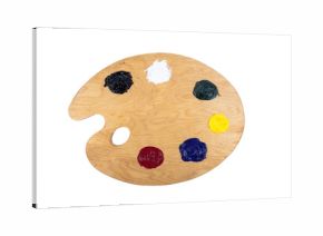 Artist's clean palette with oil paints.