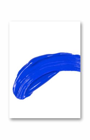 blue stroke of the paint brush