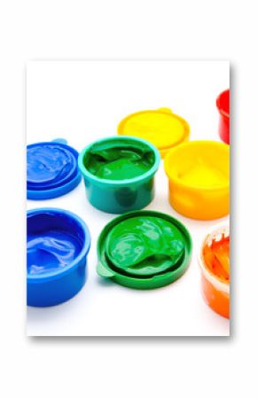 Children finger paint isolated