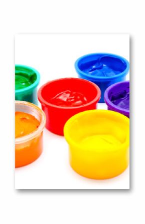 Children finger paint isolated