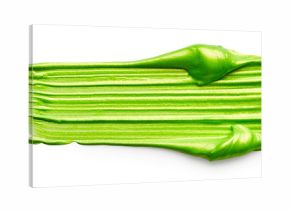 Green paint stroke isolated on white background