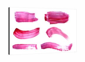 Set of purple paint strokes