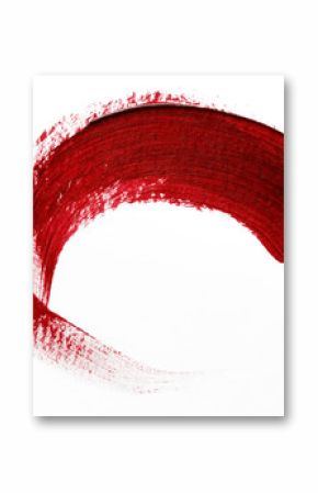 stroke red paint on white background