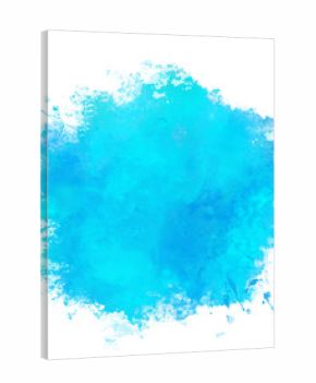 Watercolor blue paint stain