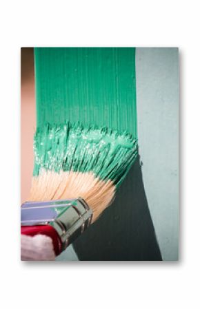 Painting metal surface with a brush