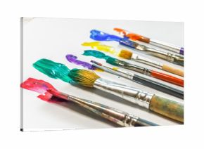 brush art painting on white paper,   artist, a set of ideas of creative inspiration.