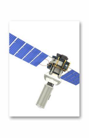 Vector image ofÂ 3d modern solar satellite
