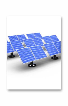 Rows of 3D solar panel