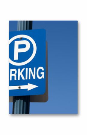 blue parking sign