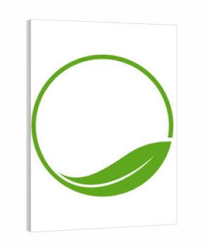 Organic Leaf Circle Simple Emblem Logo Template