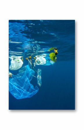 Marine pollution of plastic