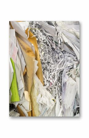 paper piled and getting ready to recycle