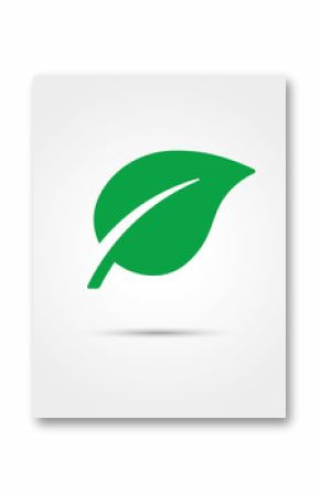 Leaf Icon. Environment and Nature Symbol.